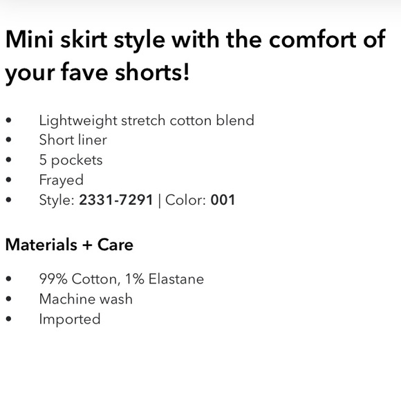 NWT - AE Womenβs Lightweight Stretch Mini Skort (Black / Multiple Sizes) - Picture 10 of 11